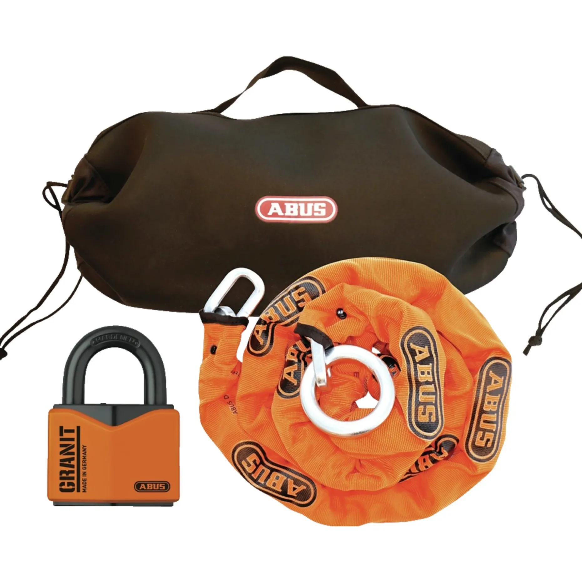ABUS GRANIT 37/55 M/KÆDE HÆNGELÅS 84X62,5X31 ORANGE 1 STK
