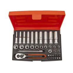 BAHCO TOPNØGLESÆT 1/4" 37 DELE