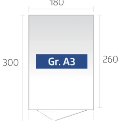 BIOHORT AVANTGARDE A3 REDSKABSRUM SØLV METALLIC 5,4 M²