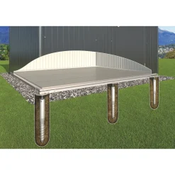 BIOHORT TILBEHØR STR. H3 FUNDAMENT ALUMINIUMSGRÅ