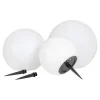BOLIGINDRETNING SÆT AF 3 SOLCELLE LAMPE HVID/SORT 0 0
