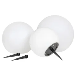 BOLIGINDRETNING SÆT AF 3 SOLCELLE LAMPE HVID/SORT 0 0
