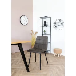 BOLIGINTERIØR CLARA SPISESTOL MØRKEGRÅ 86 X 44 X 55 CM
