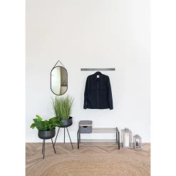 BOLIGINTERIØR DINA SKOREOL SORT/KROM 34 X 32 X 78 CM