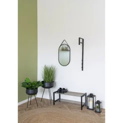 BOLIGINTERIØR DINA SKOREOL SORT/KROM 34 X 32 X 78 CM