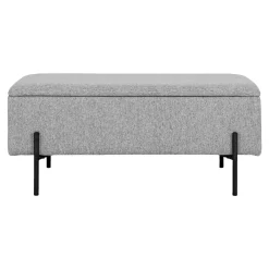 BOLIGINTERIØR SOFIA BÆNK LYSEGRÅ 36.50 X 95 CM