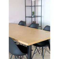 BOLIGINTERIØR SPISEBORD SILDEBENSMØNSTER NATUR 90 X 200 CM