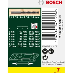 BOSCH 2607019580 TRÆBORSÆT 7 DELE