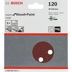 BOSCH C430 EXPERT SLIBEBLAD Ø125 MM 120 5 STK