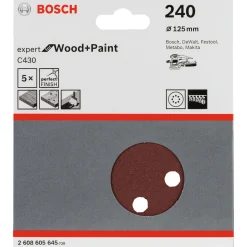 BOSCH C430 EXPERT SLIBEBLAD Ø125 MM 240 5 STK