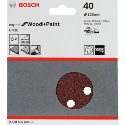 BOSCH C430 EXPERT SLIBEBLAD Ø125 MM 40 5 STK
