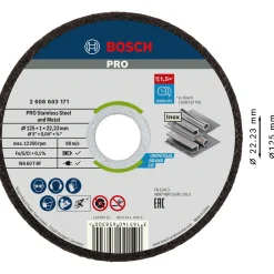 BOSCH LIGE INOX, 1,0MM SKÆRESKIVE 125MM 10 STK