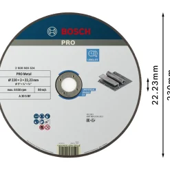 BOSCH LIGE, 3MM SKÆRESKIVE 230MM 1 STK