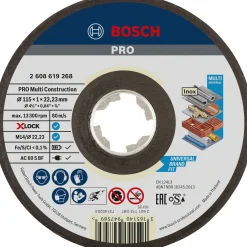 BOSCH MULTICONSTRUCTION XL SKÆRESKIVE 115MM 1 STK