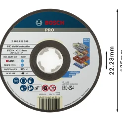 BOSCH MULTICONSTRUCTION XL SKÆRESKIVE 125MM 1 STK