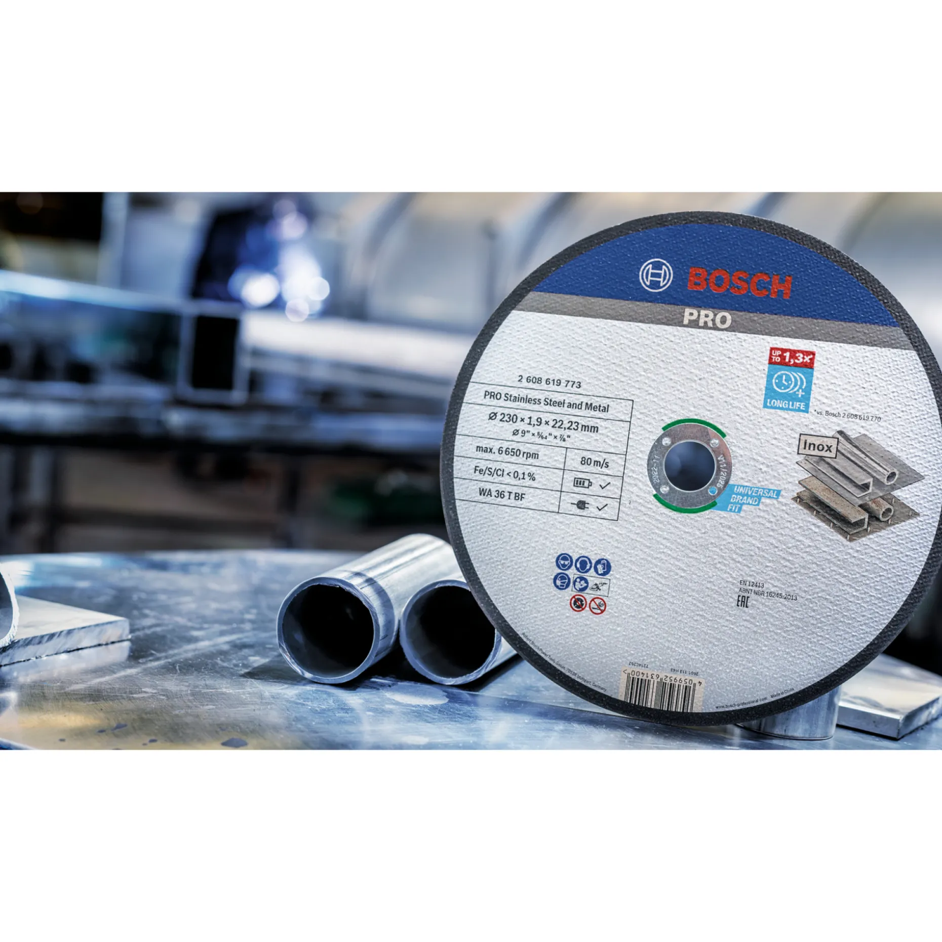 BOSCH PRO EXP INOX, 1,9MM SKÆRESKIVE 230MM 1 STK