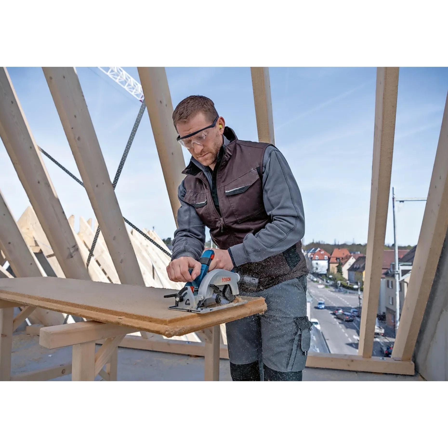 BOSCH PRO GKS 18V-57-2 L RUNDSAV AKKU 18,0 V UDEN BATTERI OG LADER