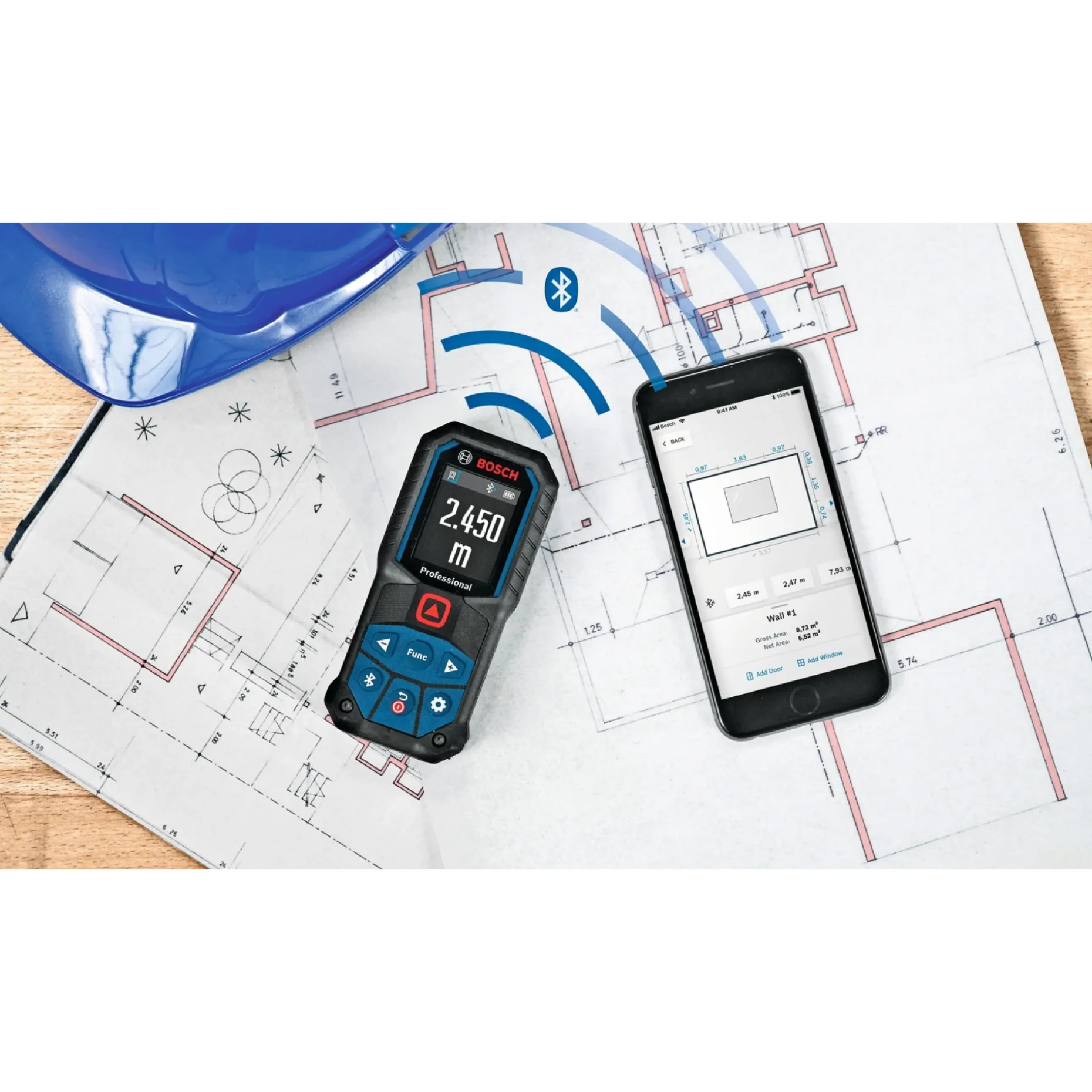 BOSCH PRO GLM 50-27 C AFSTANDSMÅLER HÆLDNINGSMÅLING: 0–360° (4 X 90°)