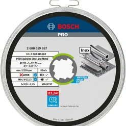 BOSCH TILBEHØR X-LOCK STDI SKÆRESKIVE 125MM 10 STK