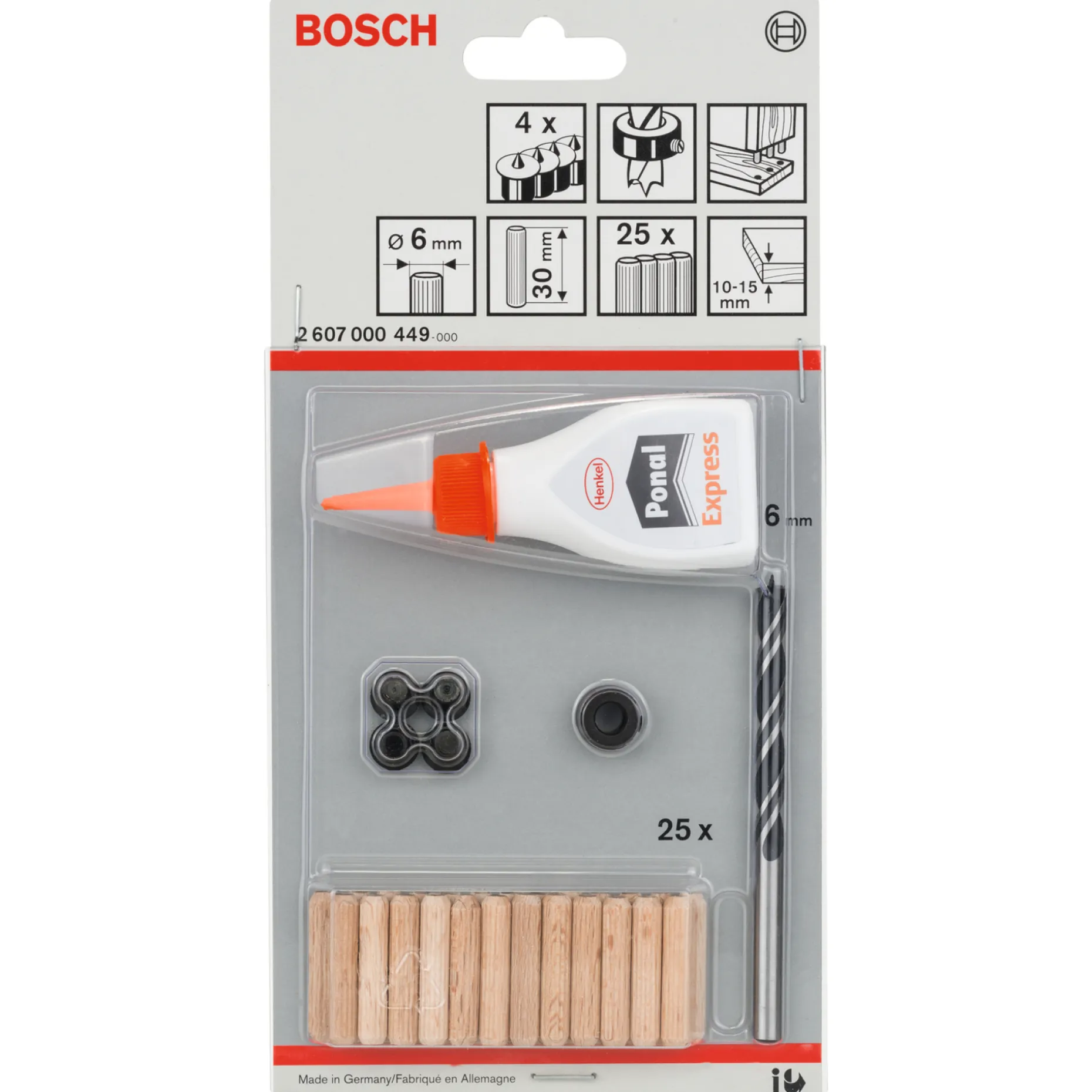 BOSCH TRÆBORSÆT 6X30 MM 32 DELE