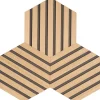 BY VENØ HEXAGON DEKORATIONSPANEL UBEHANDLET EG 10 X 267 X 308 MM