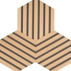 BY VENØ HEXAGON DEKORATIONSPANEL UBEHANDLET EG 10 X 267 X 308 MM