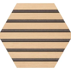 BY VENØ HEXAGON DEKORATIONSPANEL UBEHANDLET EG 10 X 267 X 308 MM