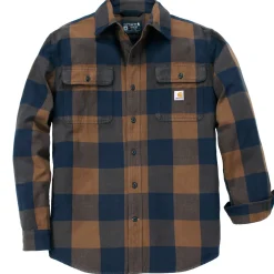 CARHARTT LONG-SLEEVE PLAID SHIRT SKJORTE L RED DUCK