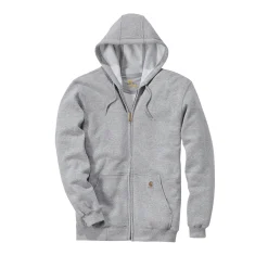 CARHARTT LOOSE FIT MIDWEIGHT FULL-ZIP SWEATSHIRT HÆTTETRØJE L LYS GRÅ