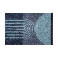 CLEAN CARPET CC-DESIGN DØRMÅTTE 50X75 CM TURKIS/GRÅ