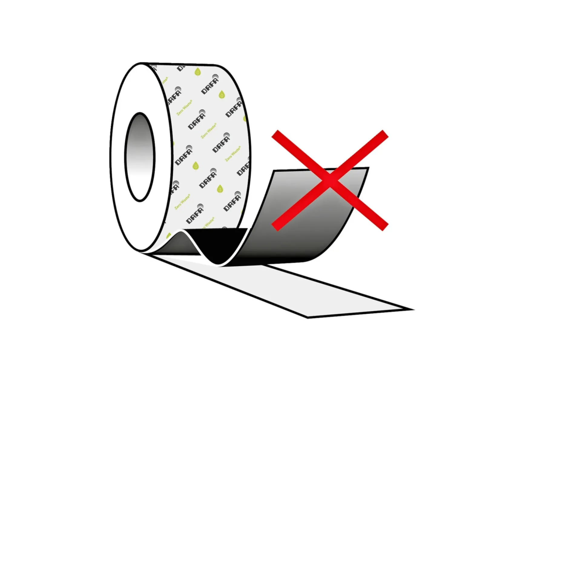 DAFA AIRSTOP SYSTEM UNI. TAPE UDEN AFTRÆKSPAPIR TAPE 60 MM X 25 M
