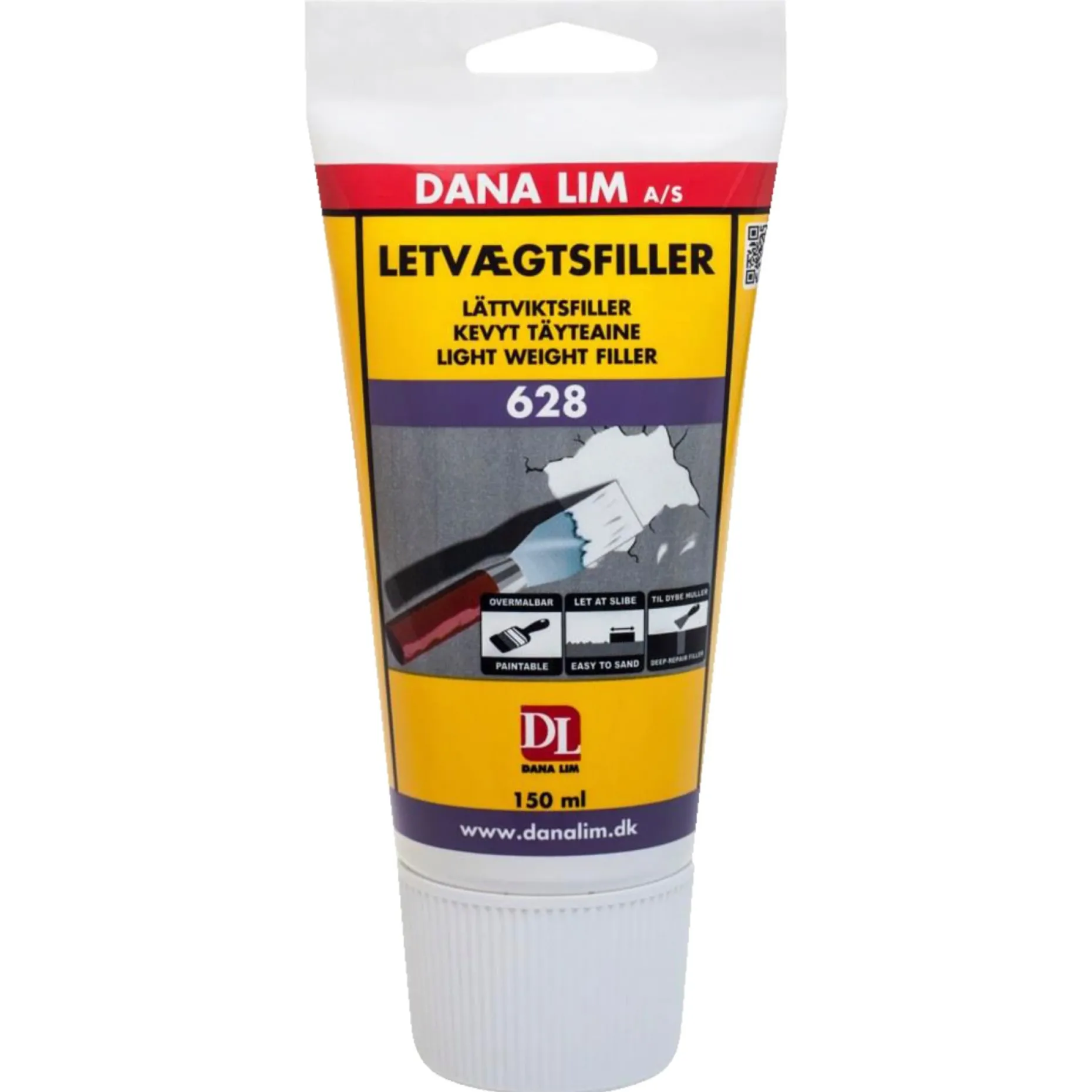 DANA LIM 628 LETSPARTELMASSE 150 ML HVID