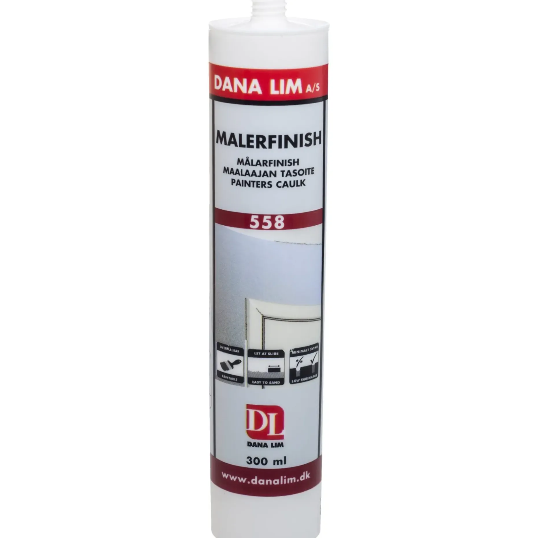 DANA LIM 558 MALERFINISH 300 ML HVID