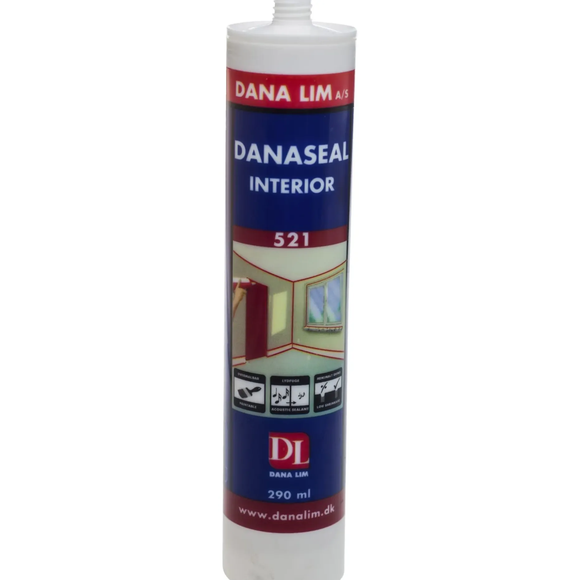 DANA LIM DANASEAL INTERIOR 521 FUGEMASSE 290 ML HVID