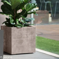 DEROMA MILLENIUM 208-622 PLANTEKASSE PLASTIK SANDSTEN 39X39X39 CM