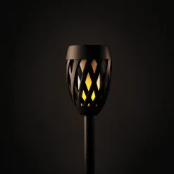 DET GAMLE APOTEK GLOWFIRE SOLCELLE FAKKEL SORT 58 CM