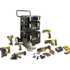 DEWALT DCK853P4 8-PAK SKRUEMASKINESÆT AKKU MED BATTERI OG LADER