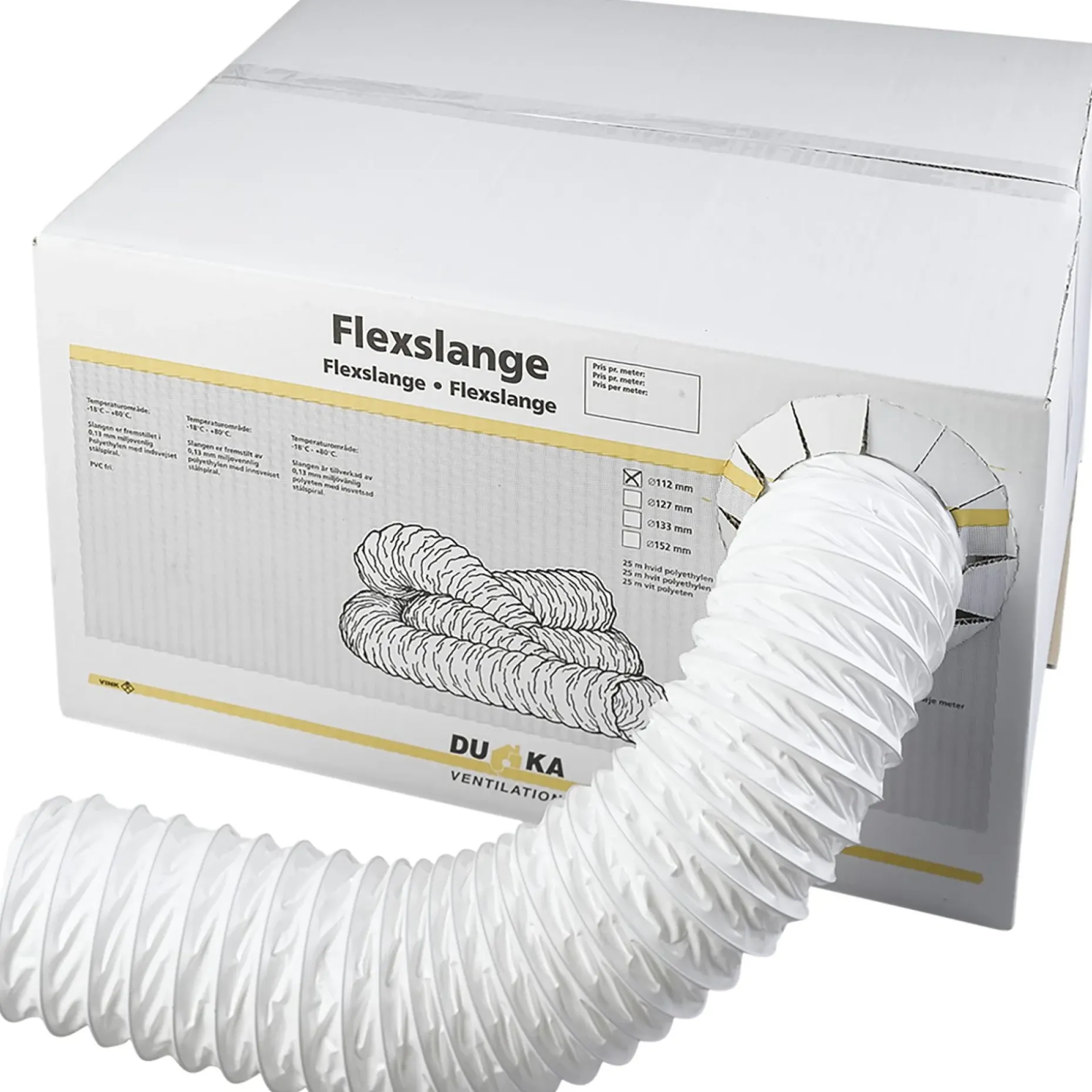 DUKA FLEXSLANGE Ø112 MM 25 M