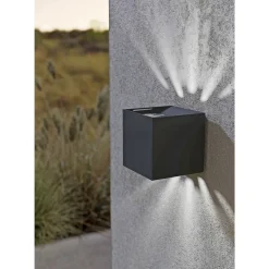 EGLO CALPINO 2 UDENDØRS VÆGLAMPE SORT 2X3,3W