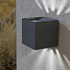 EGLO CALPINO 2 UDENDØRS VÆGLAMPE SORT 2X3,3W