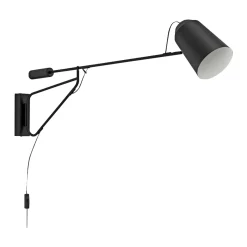EGLO LORETO 1 VÆGLAMPE 28W SORT/HVID