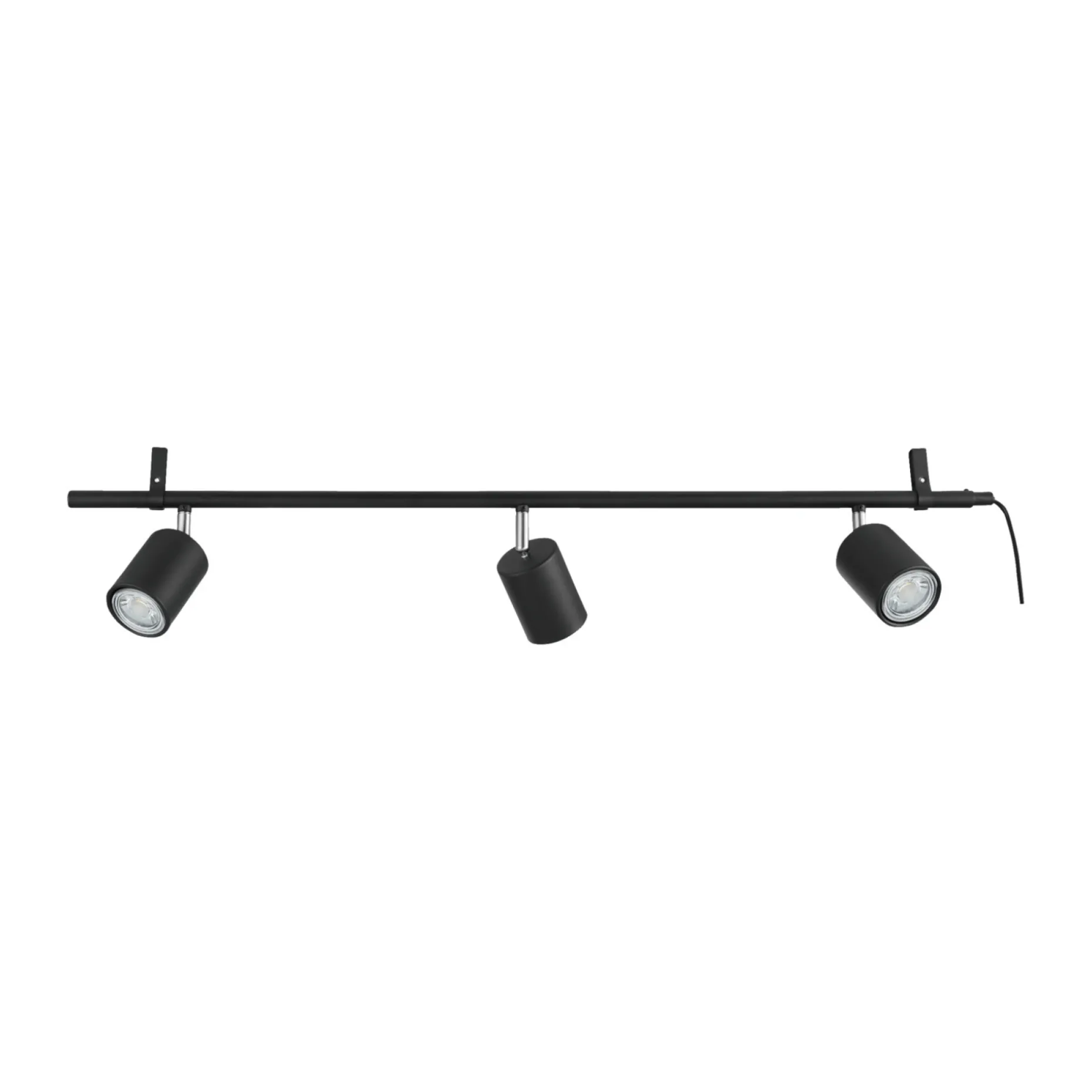 EGLO PORTELLA SKINNESPOT SORT/BØRSTET STÅL GU10 3X3W