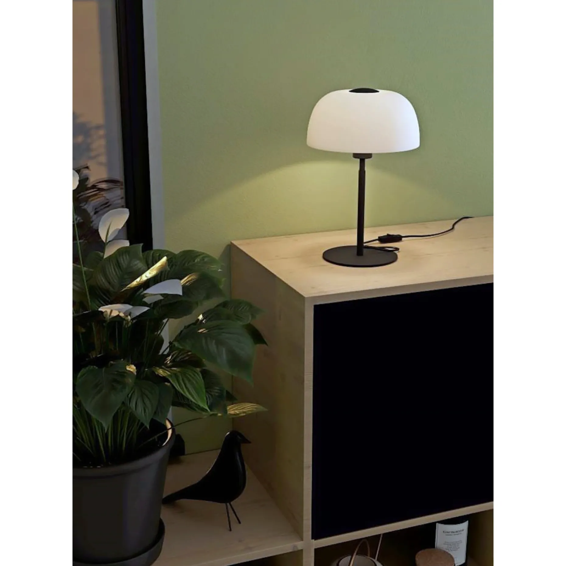 EGLO SOLO 2 BORDLAMPE SORT/HVID 41,5 CM