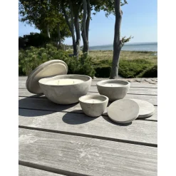 GARDEN LIFE UDENDØRS STEARINLYS BETON GRÅ Ø17,8XH10,6 CM