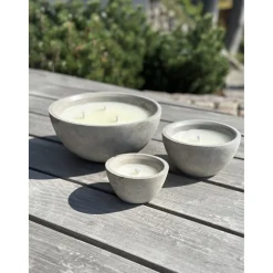 GARDEN LIFE UDENDØRS STEARINLYS BETON GRÅ Ø17,8XH10,6 CM