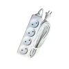 GRIPO STIKDÅSE 4 UDTAG U/JORD HVID 5 M KABEL