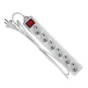 GRIPO STIKDÅSE 6 UDTAG U/JORD M/AFBRYDER HVID 1,5 M KABEL