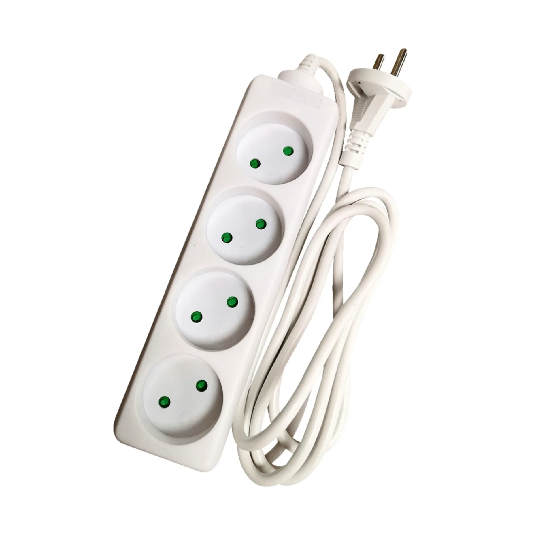 GRIPO STIKDÅSE 4 UDTAG U/JORD HVID 1,5 M KABEL