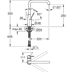 GROHE ESSENCE KØKKENARMATUR KROM