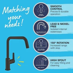 GROHE START KØKKENARMATUR MAT SORT